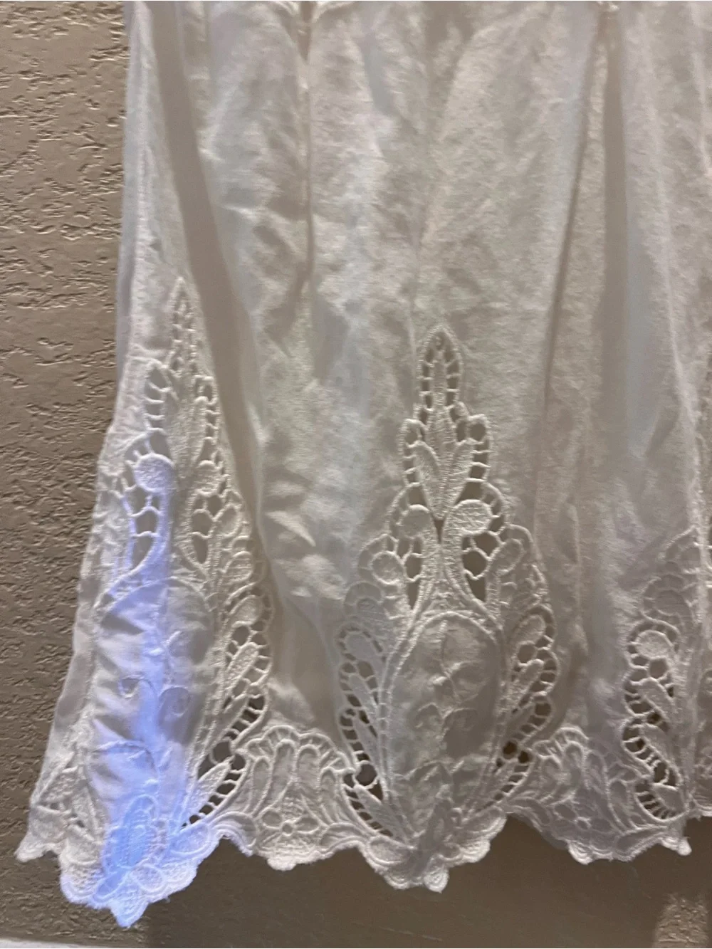 MAX&Co MaxMara 100% Cotton White Embroidered Maxi Dress Crochet Lace Boho Size S